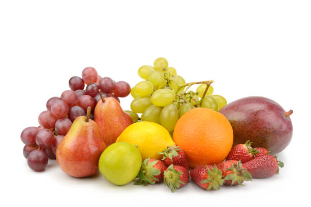 istock Set of fruits isolated on a white. 2198691297