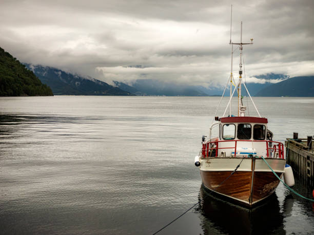 Fishing boat in Vikoyri Norway