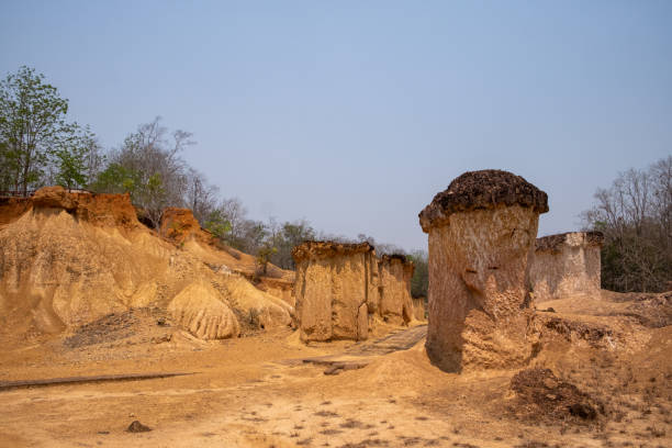 istock Stunning rock formations at Phae Mueang Phi Forest Park in Phrae, Thailand 2198694909