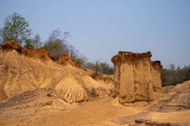 istock Stunning rock formations at Phae Mueang Phi Forest Park in Phrae, Thailand 2198695277