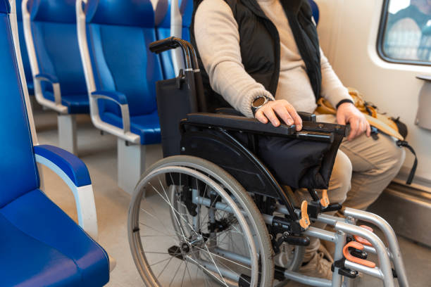 istock An unknown wheelchair bound commuter on a train day trip in the Netherlands 2198699814