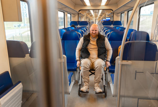 istock A wheelchair bound railway worker conducting a survey of the rail infrastructure 2198700742