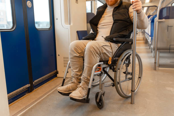 istock An unknown wheelchair bound commuter on a train day trip in the Netherlands 2198700904