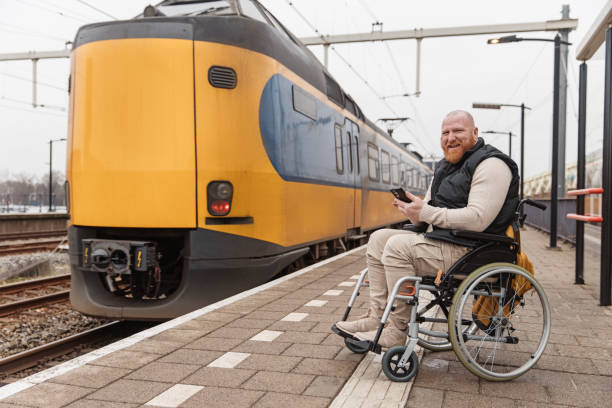 istock A wheelchair bound commuter on a train day trip in the Netherlands 2198701499