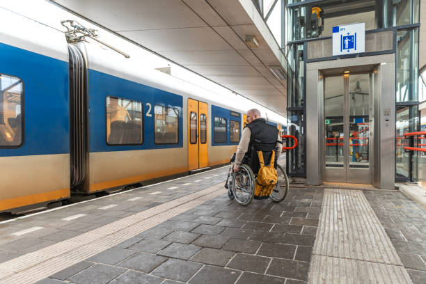 istock A wheelchair bound commuter on a train day trip in the Netherlands 2198702489