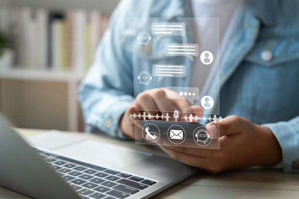 istock CONTACT US, AI chatbot conversation assistant, Person using online customer service with AI chatbot for support and automated answers, Artificial intelligence, Smart digital customer service app. 2198703163