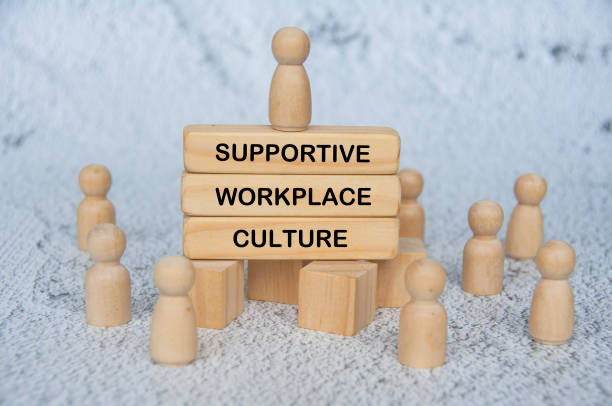 istock Supportive Workplace Culture text on wooden blocks. People first concept 2198712259