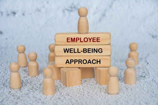 istock Employee Well Being Approach text on wooden blocks. People first concept 2198712260