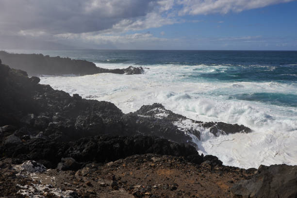 istock Ocean coastline with rocky cliffs and water foreground, Tenerife 2198718224