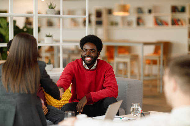 Business Handshake in a Collaborative Meeting