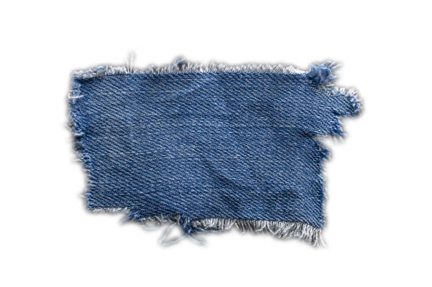 istock jeans. a frayed and torn piece of denim rag 2198726691