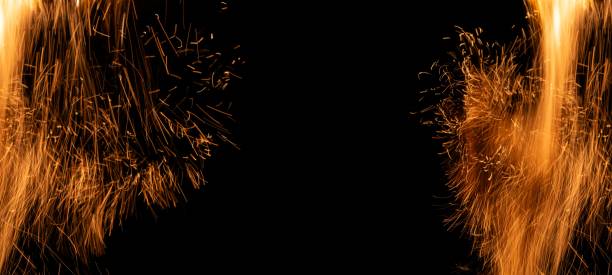 Abstract Sparkler Background In Purple