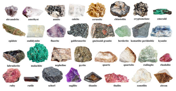 istock specimens of rough minerals with names cut out 2198727578