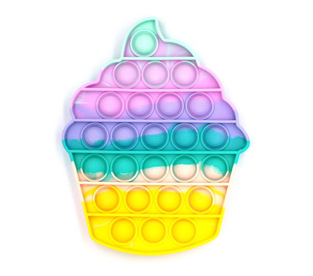 istock Pop it silicone sensory toy on white background 2198732630