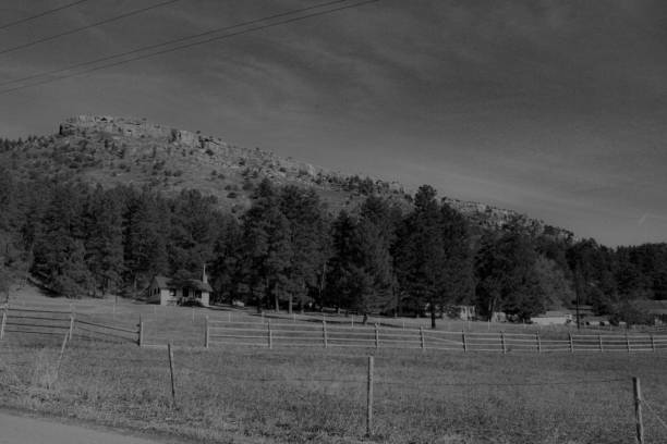 Black and white view, hills of Beulah Valley