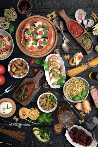 istock Lunch in Restaurant. Tasty food on table. 2198735469