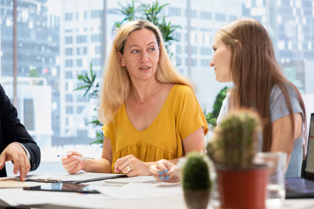 istock Family consulting after taking economic advice from consultant 2198736190