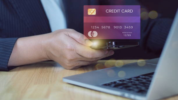 istock Mobile payment with wallet app technology. woman paying and shopping with smartphone application. Digital money transfer, banking and e commerce concept. 2198739897