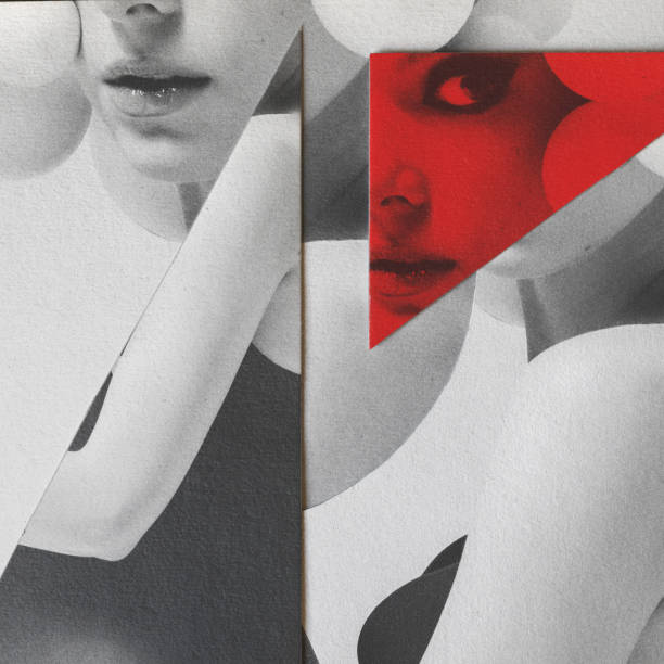 istock Abstract paper collage illustration with woman portrait elements 2198748853