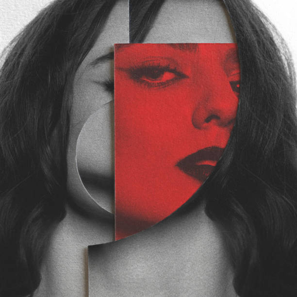 istock Abstract paper collage illustration with woman portrait elements 2198748854