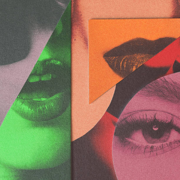 istock Abstract colorful paper collage illustration with woman portrait elements 2198748856