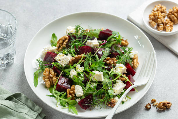 istock Beetroot, feta and walnut salad 2198750605
