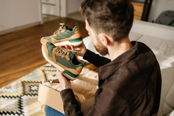 istock A Satisfied Customer Unbox Online Shoe Order 2198755990