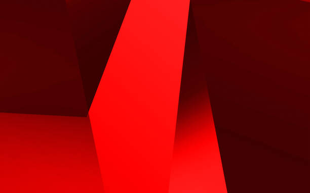 istock Abstract red background with dark shadow . Modern red smooth shapes abstract background presentation design for corporate business 2198756450