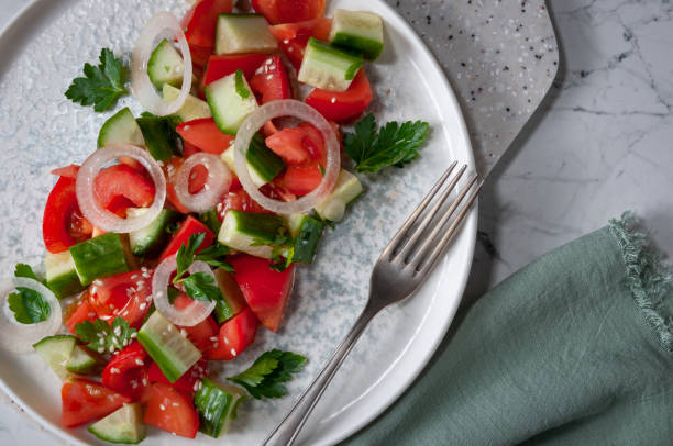 istock Summer salad, vitamin, vegetarian. 2198761241