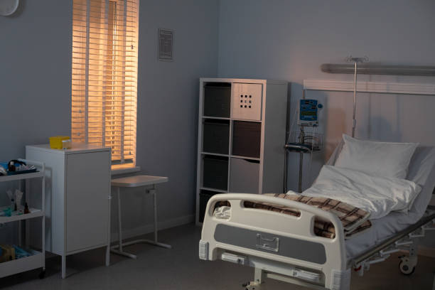 Germany, 1966. Hospital room with bed.