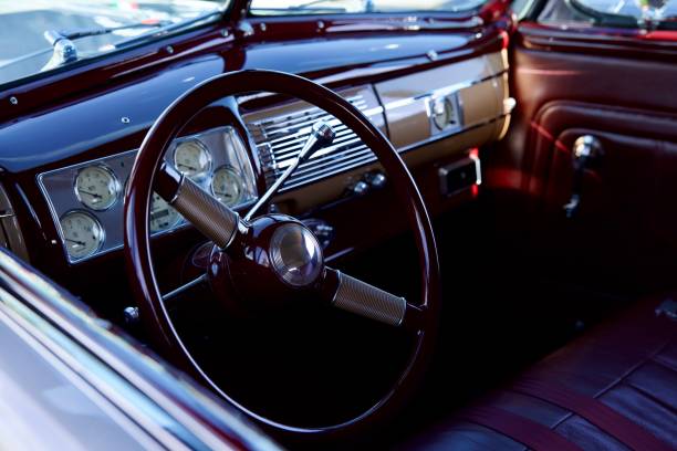 A 1964  automobile steering wheel.
