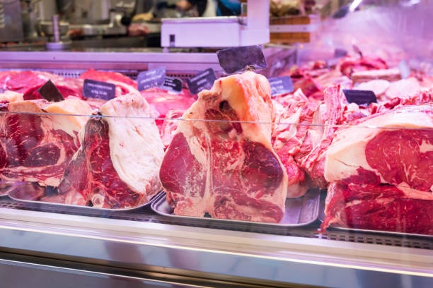 istock T-bone steak in a butcher shop 2198769209