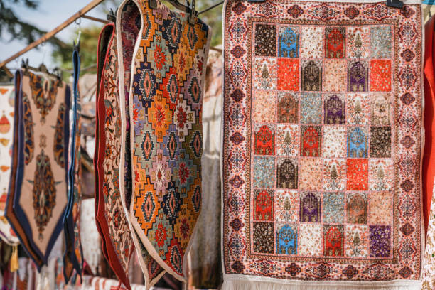 istock Colorful traditional carpets   in Cappadocia , Turkey 2198769579