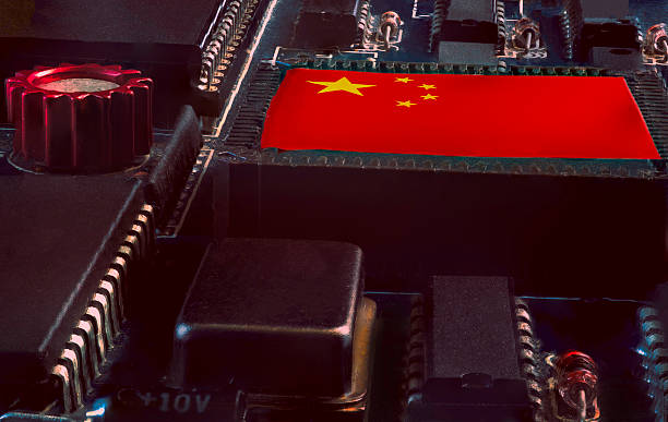 istock China flag on a processor. Concept for the battle of global microchips production between China, Taiwan, Korea and USA. image web banner. 2198772776