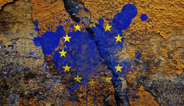 istock The EU Flag on a Cracked Wall Reflecting Internal Strains and External Challenges to European Unity 2198774995