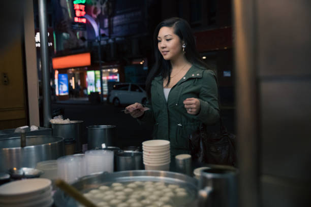 istock Young woman in Taipei at night 2198777559