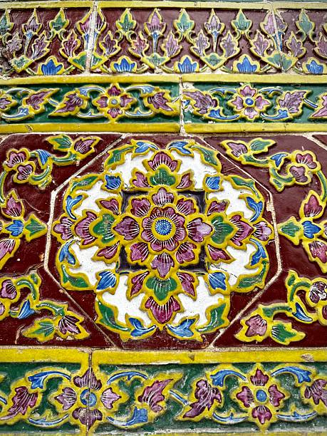 istock Close-Up of Ornate Tile Work on Palace Facade (Bangkok, Thailand) 2198778258