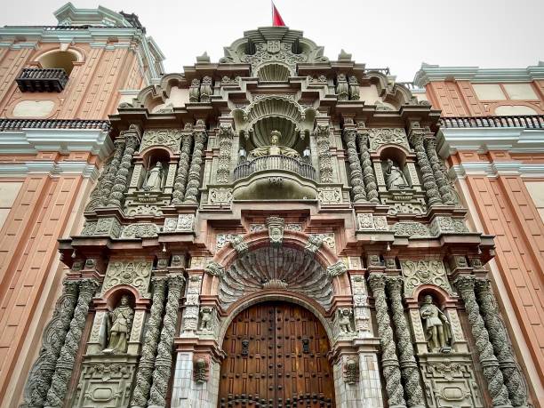 istock Baroque Facade of Iglesia de La Merced (Lima, Peru) 2198779862