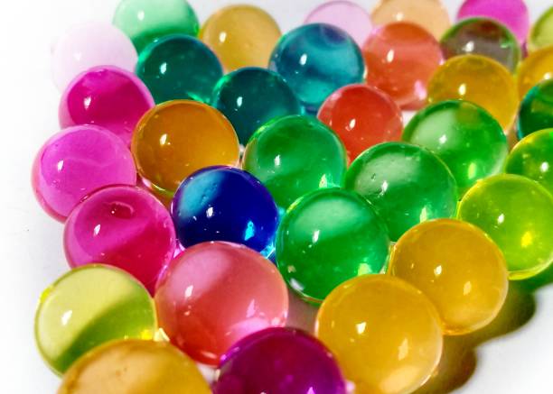 istock Colorful Water Beads Close-Up with Vibrant and Glossy Spheres 2198788293