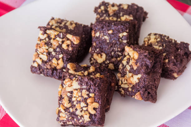istock Healthy brownies with nuts on top 2198789024