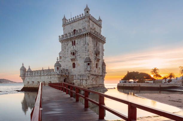 istock Belem Tower at Sunset, Lisbon, Portugal 2198789122