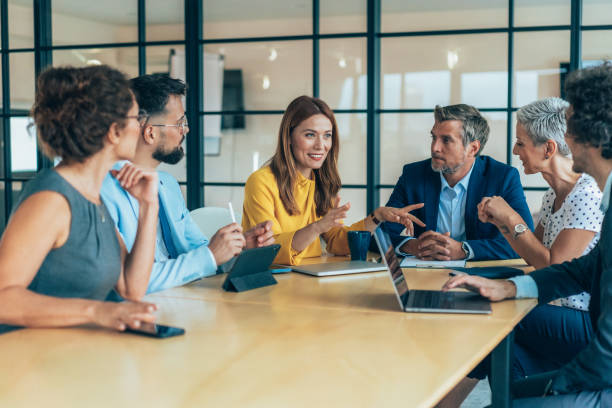 istock Business people on meeting in the office 2198798007