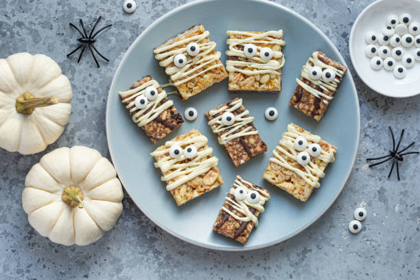istock Halloween mummy rice krispie treats 2198798434