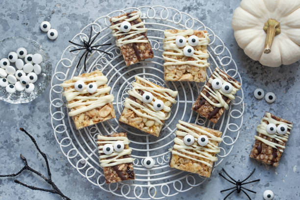 istock Halloween mummy rice krispie treats 2198798437