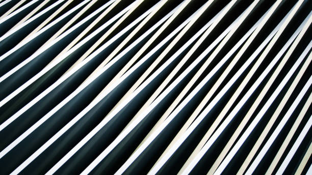 istock Sharp diagonal slats alternating in shades of black and white, creating a bold contrast and dynamic rhythm. Perfect for minimalistic designs, modern art inspiration, or branding concepts focused on sleek sophistication 2198806633
