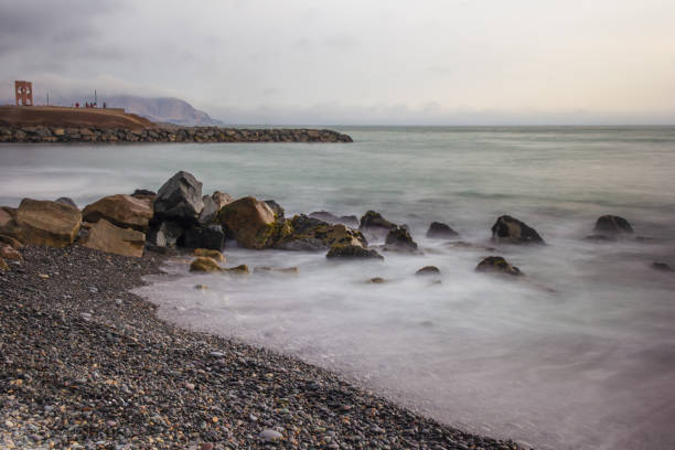 Rocks at Dolphins Beach - Miraflores District, Lima, Peru