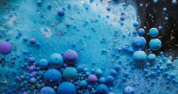 istock Colorful flow bubble paint water oil fluid mixing 2198811776