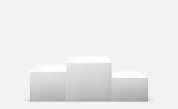 istock Sports competition trophy podium  white background. 2198817516