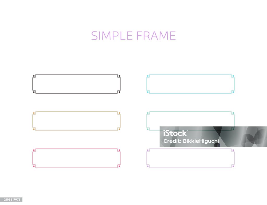 Frame Simpole Simple Frame Set Of 6 Stock Illustration - Download Image Now ...