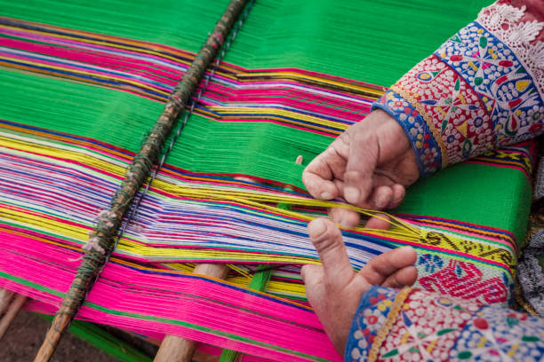 istock Peruvian woman weaving near Colca Canyon, Peru 2198818249
